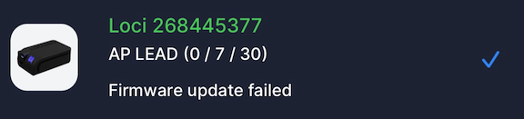 Firmware Update Failed