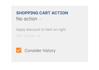 Figure 151. The cart actions section of the relationship type