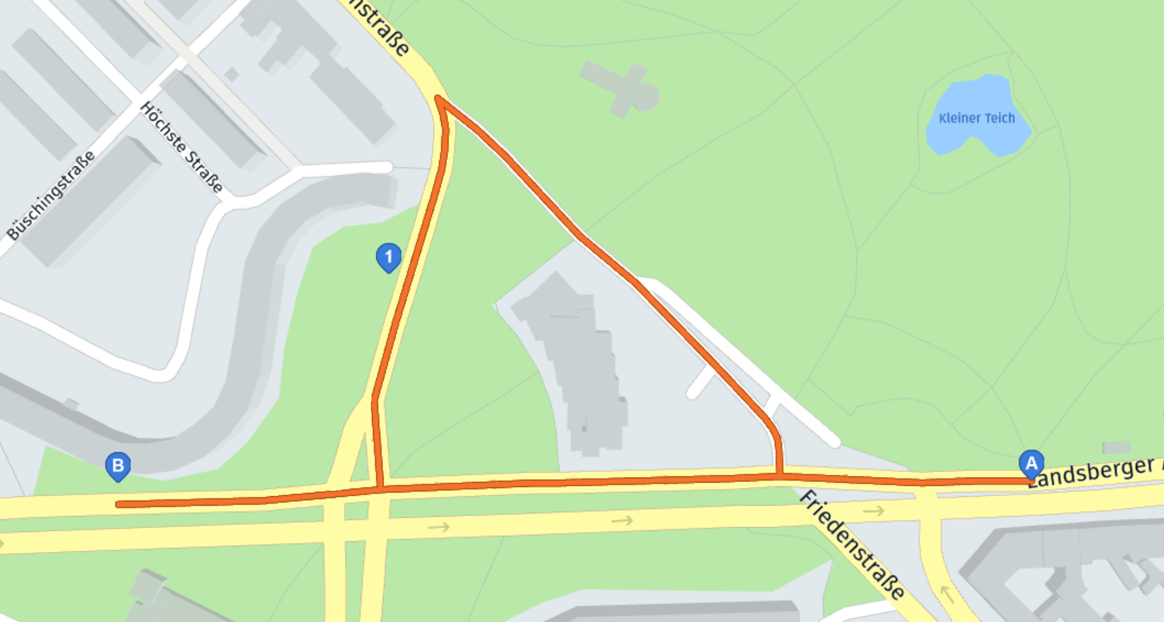 Route with passthrough via waypoint