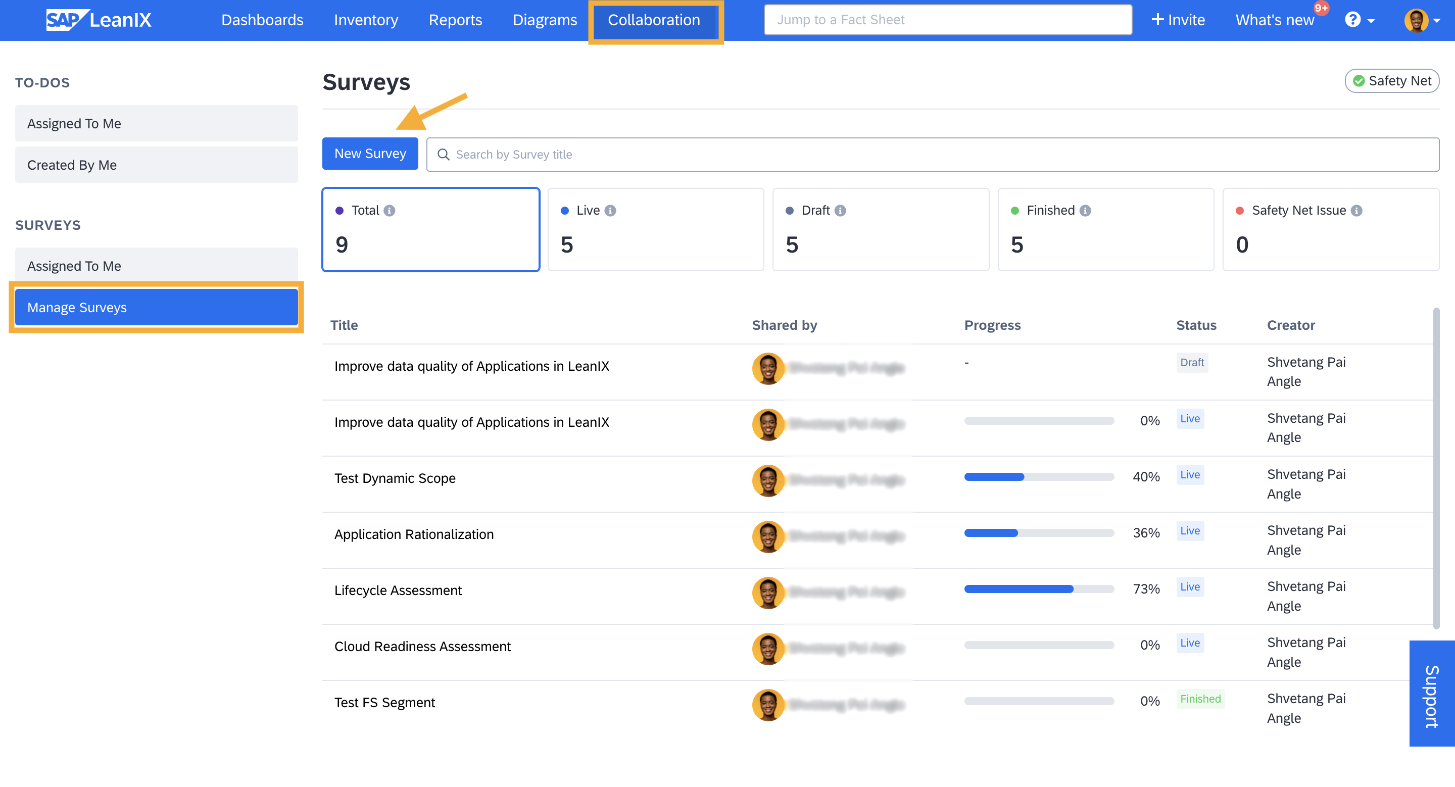 Creating a New Survey