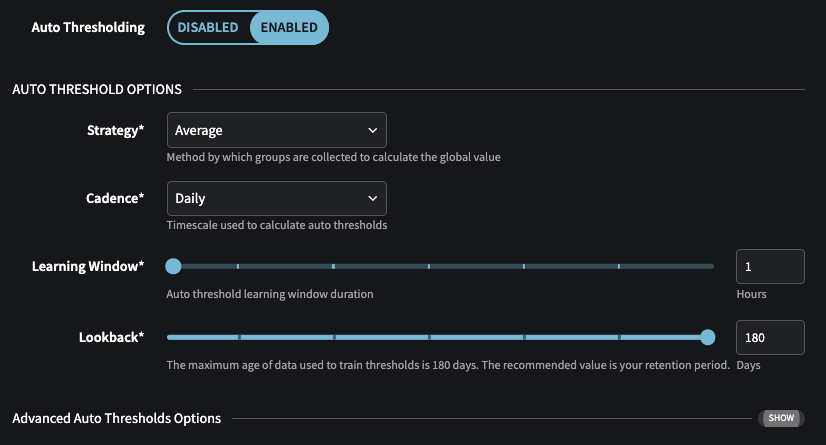 Auto Thresholding Enabled in Detection Model Configuration