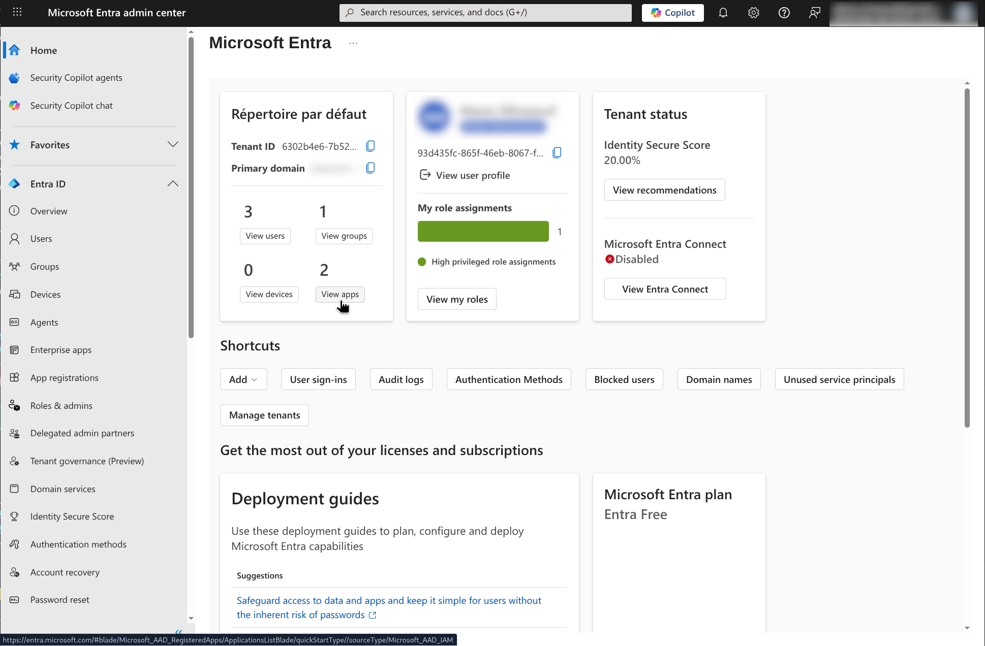 Microsoft Entra Home