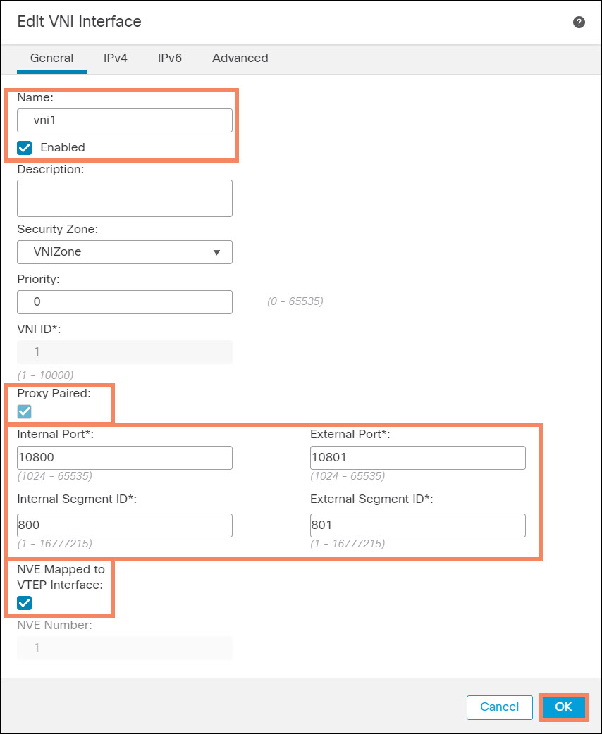 **Figure 10.** Configure VNI