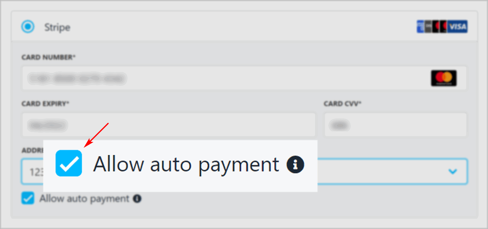 Enable or disable auto-recurring payments