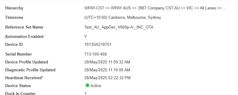Device - Additional Information