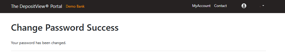 Change Password Success