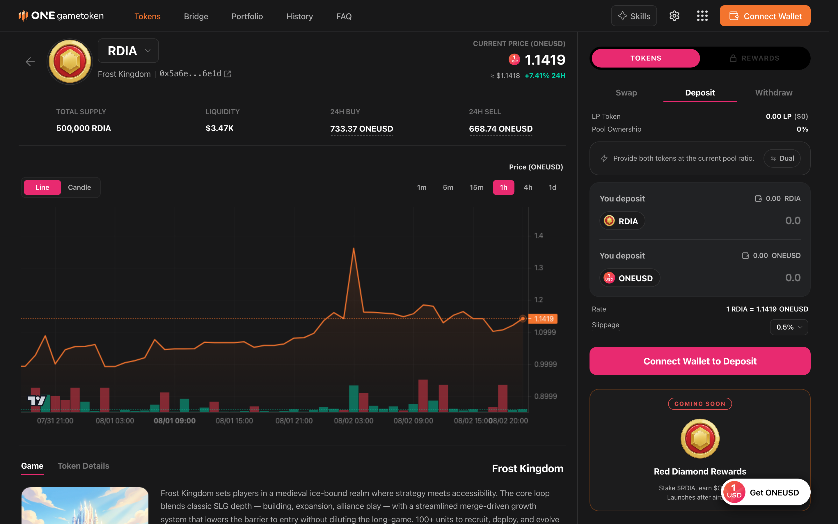 Deposit liquidity (paired)