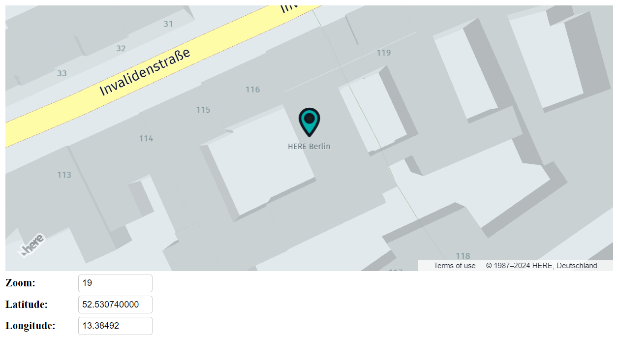 Map component that displays markers