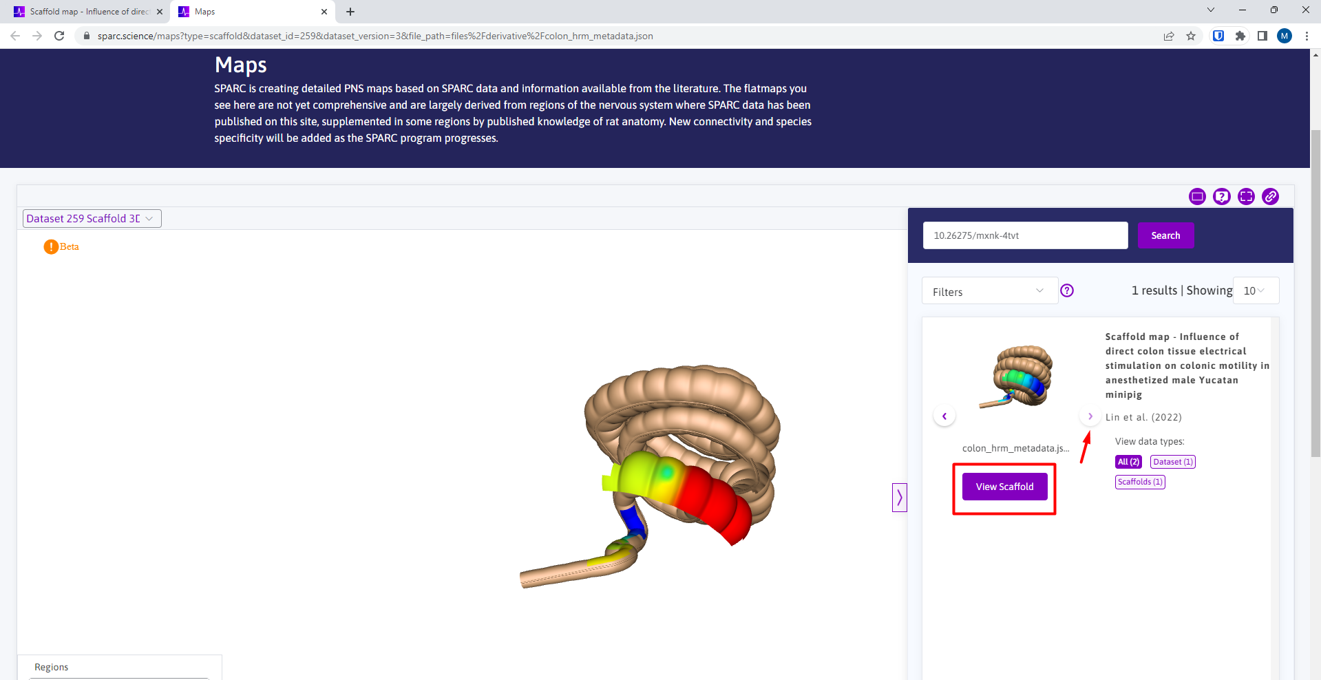 Figure 4. Using the sidebar to access the context card.