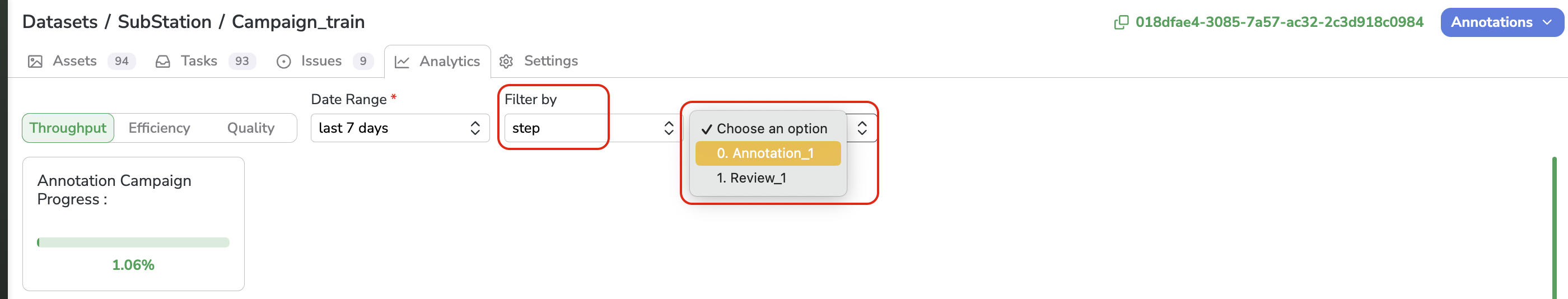 Filter by step or Assignee