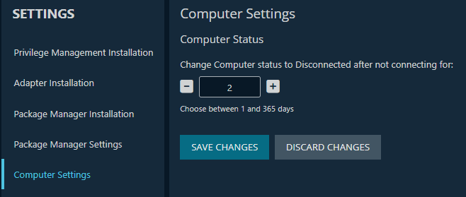 Configure computer settings