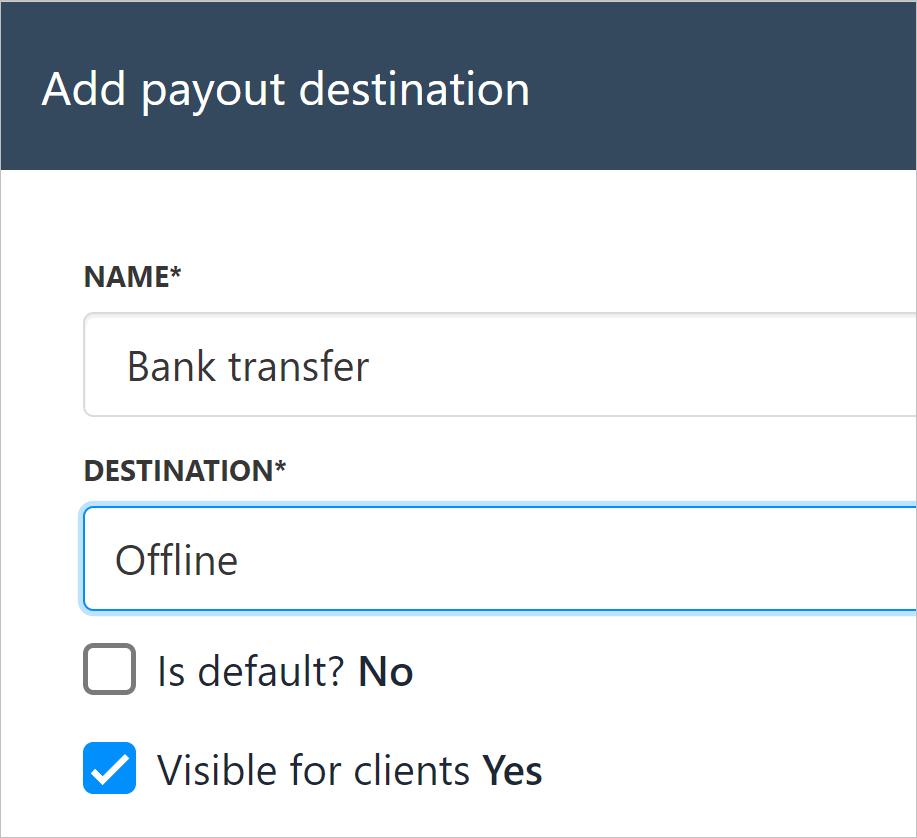 Select an option