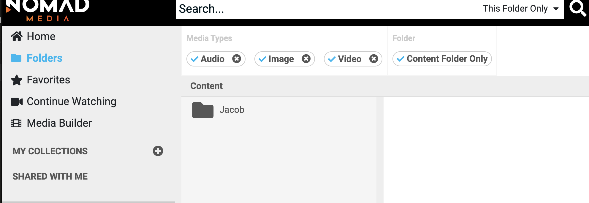Restricted view in Content Portal