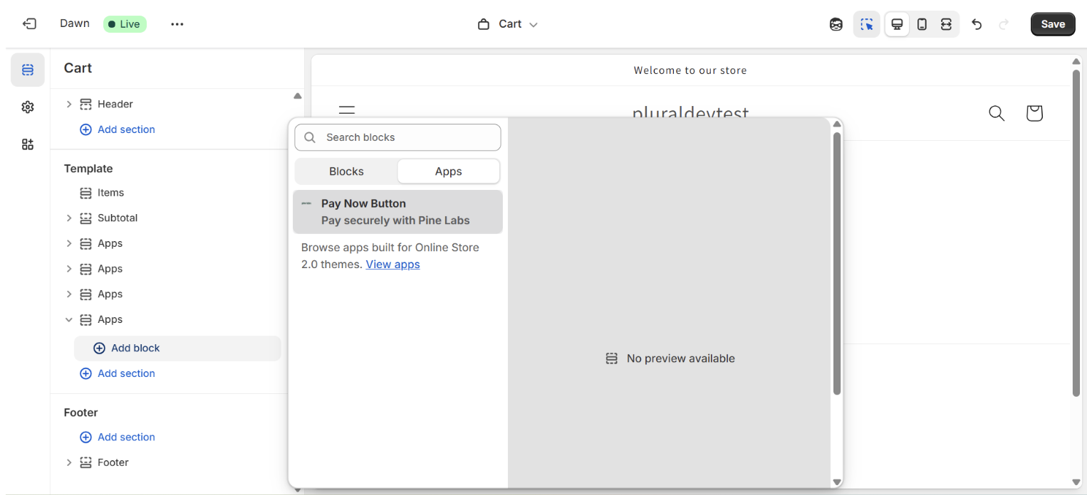 Add pay now button