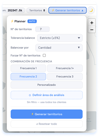 Paso 6 - Generar territorios