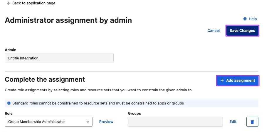 Add adequate assignments based on your chosen scopes