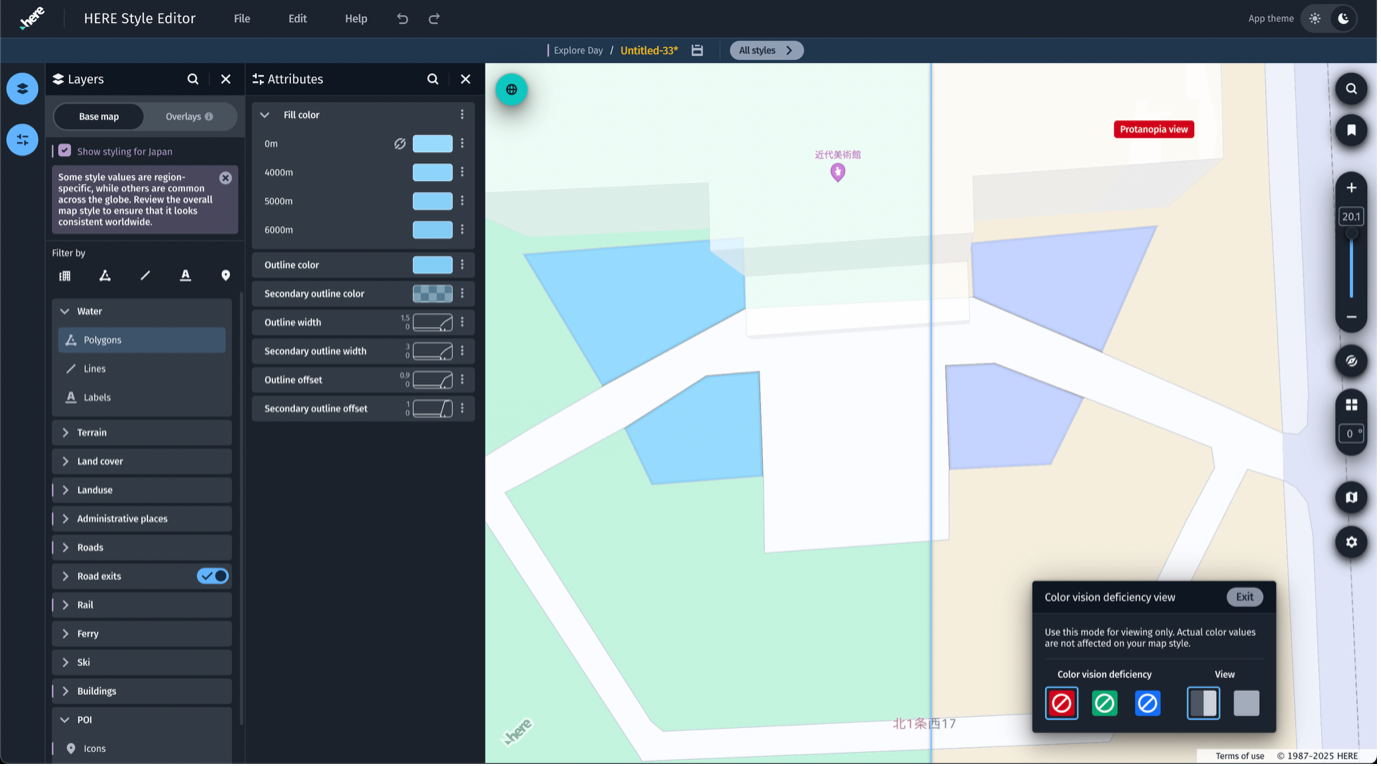 Using color vision deficiency view