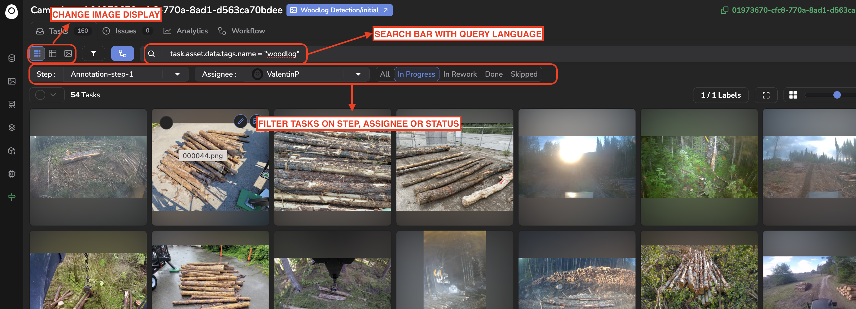 Filter and browse tasks