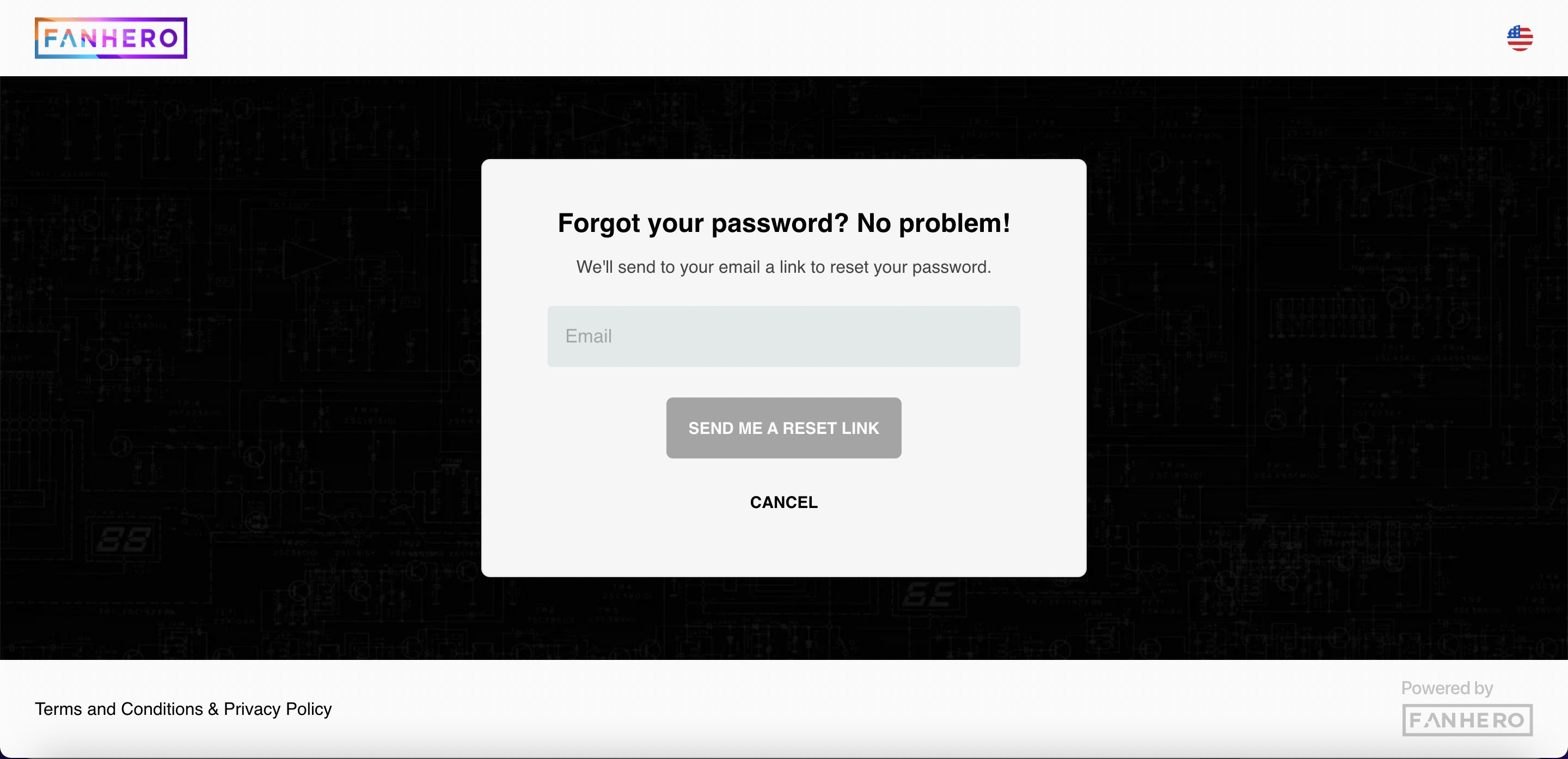 Forgot Password screen