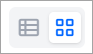 Screenshot with the icons for switching between grid and table