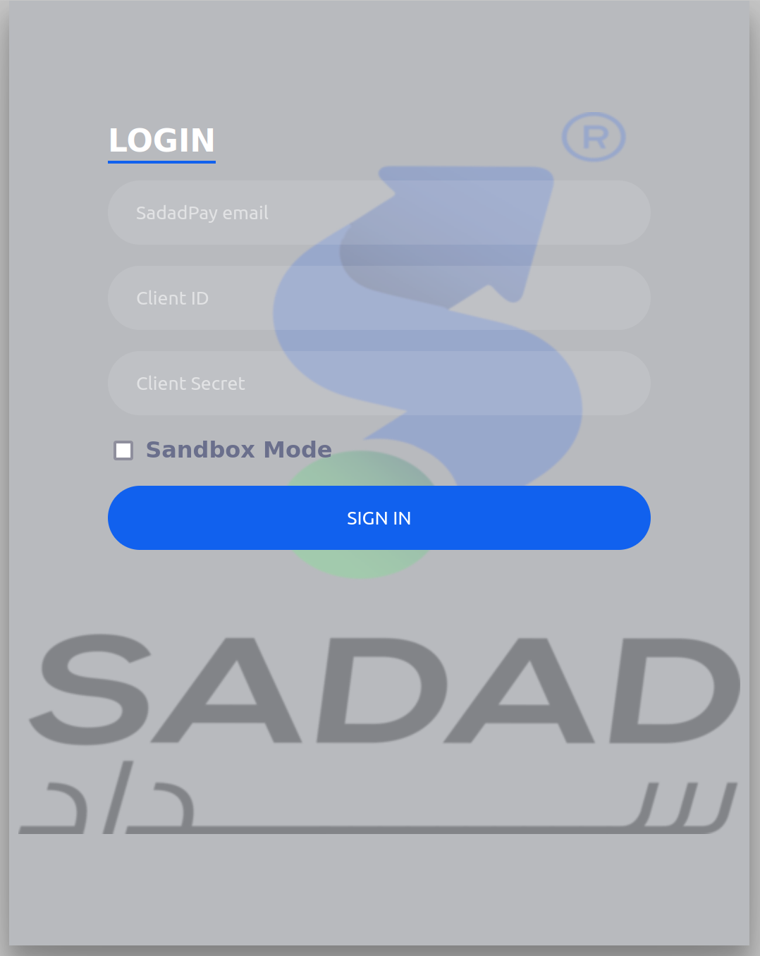 Shopify - SadadPay manage page
