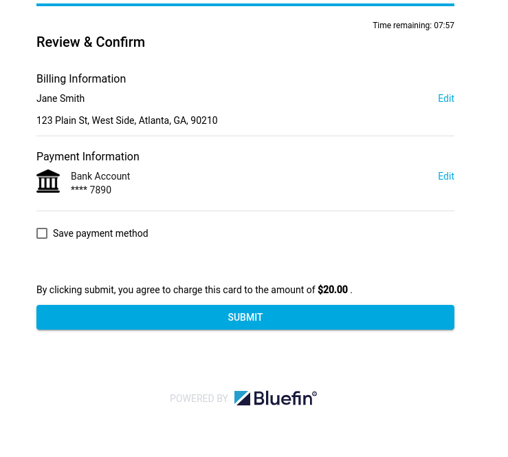 Checkout Component: Review & Confirm