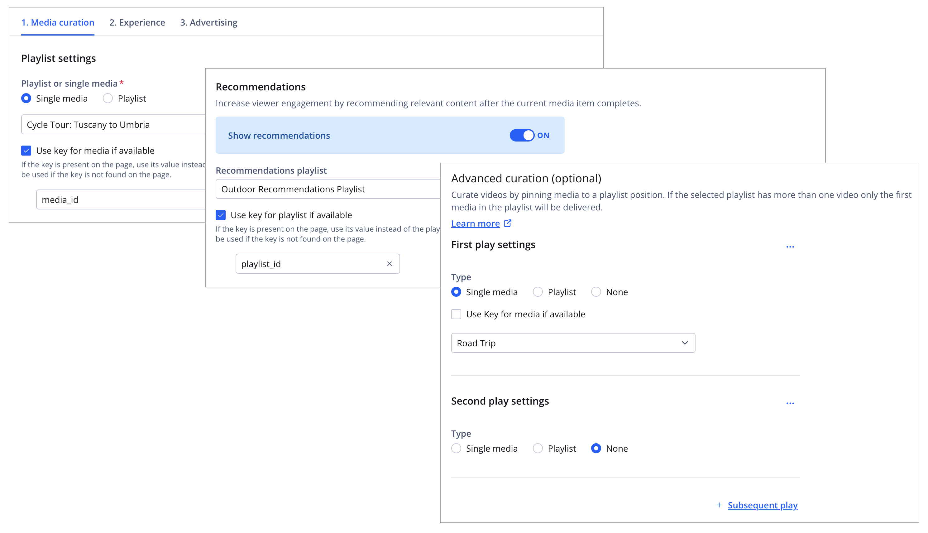 1 Media curation tab