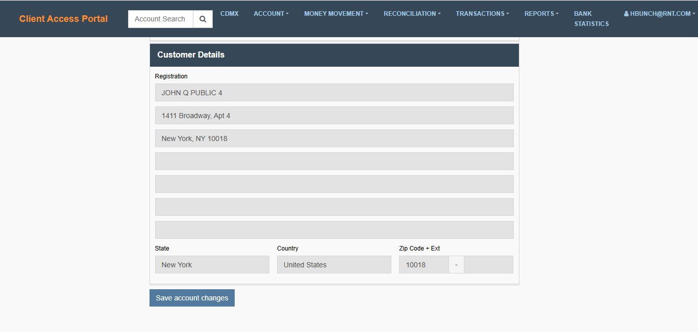 Customer Details