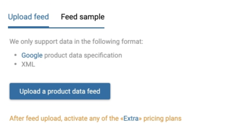 Upload the Product Feed