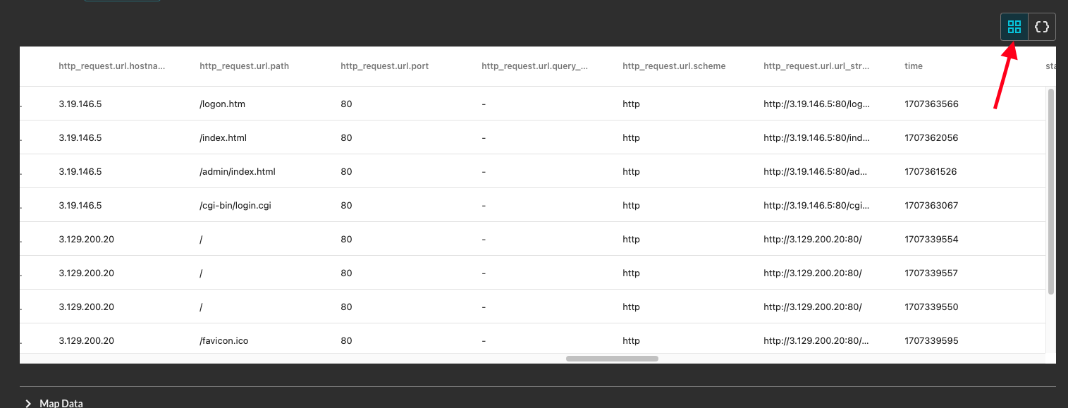 FIG. 4 - Preview Data tabular view