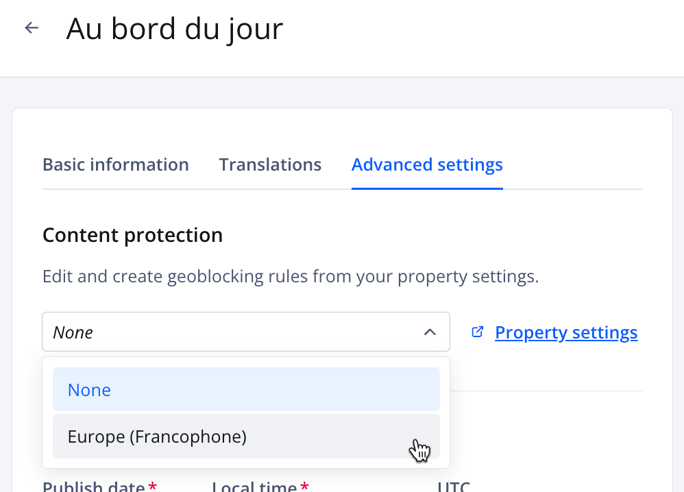 Adding geoblocking to a single media