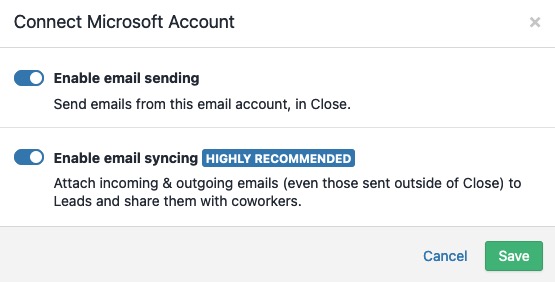 Connecting your Microsoft Account