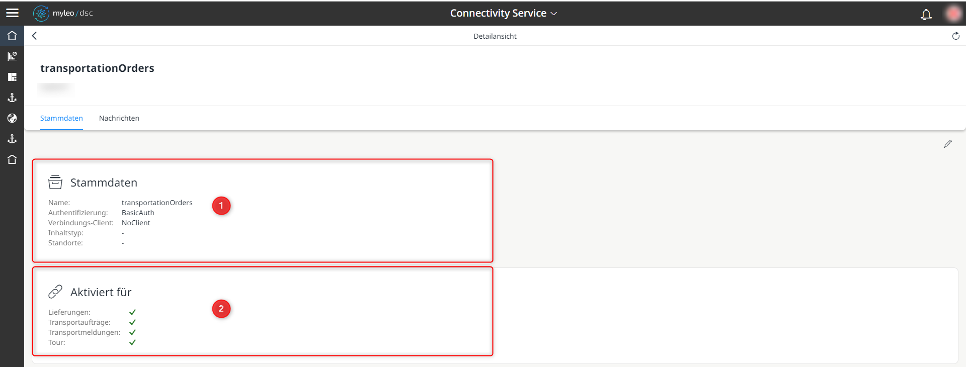 Detailansicht - Tab Stammdaten