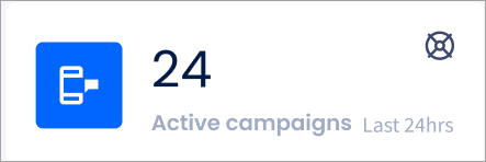 Screenshot of the active campaigns number