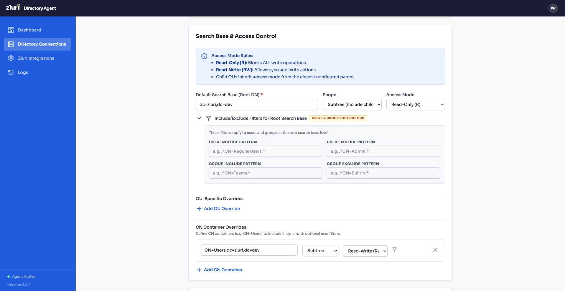 Step 3 — Search Base & Access Control