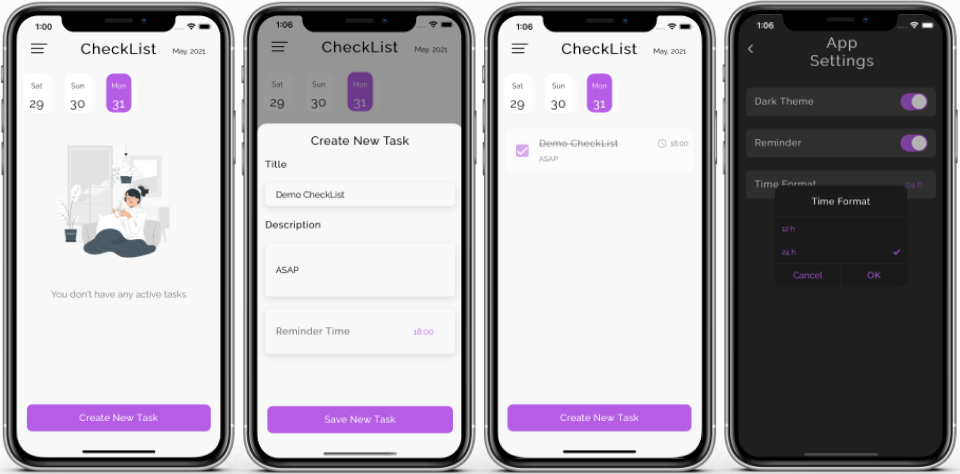 state check off list app