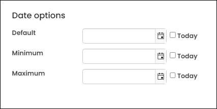 Viewing Date options