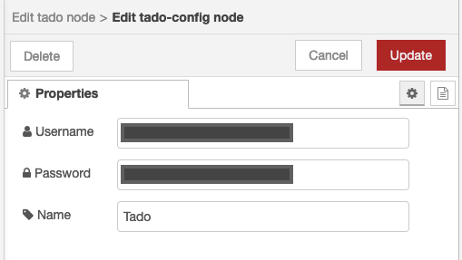 tado creds.png Specify your Tado credentials.