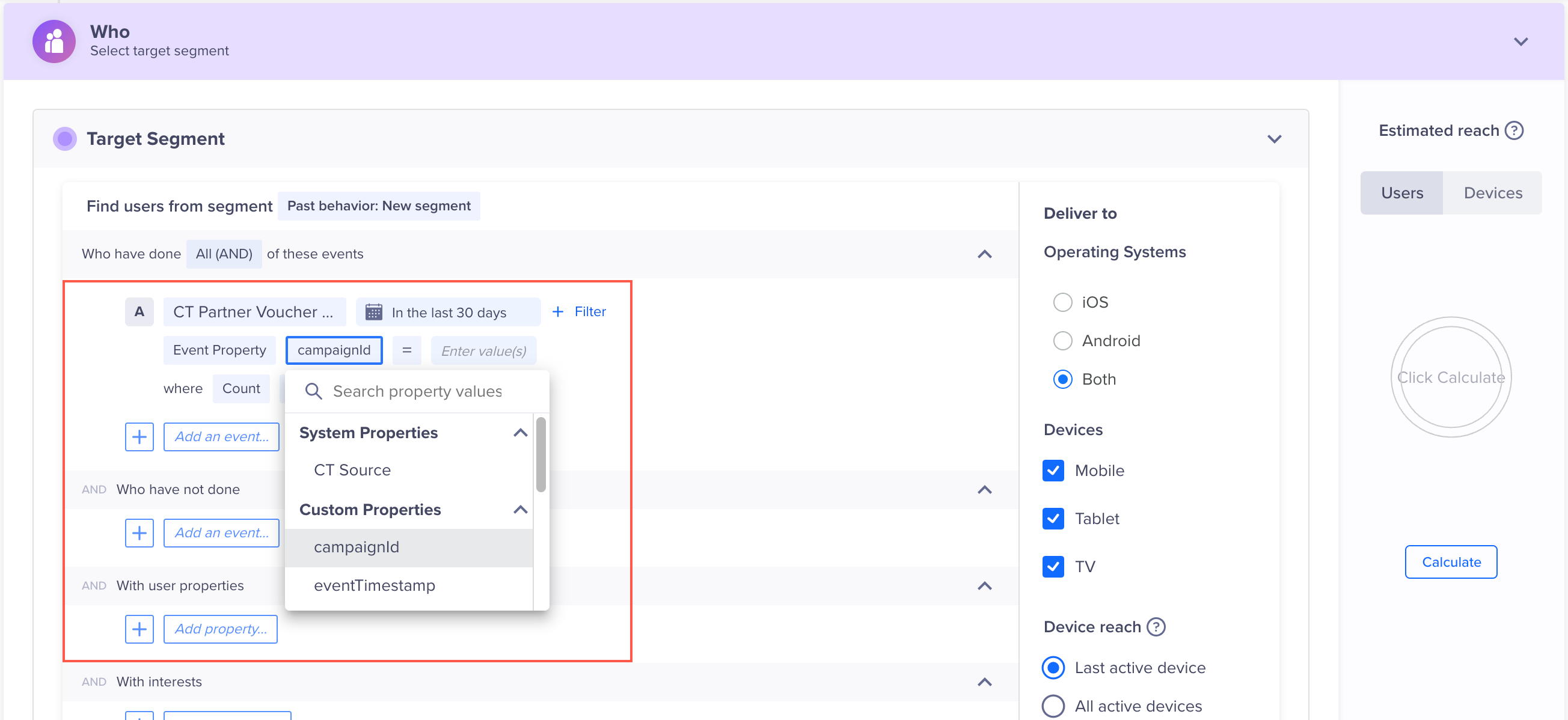 Target Users with a Campaign/Journey