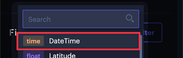 Selecting the DateTime column the earthquake dataset.