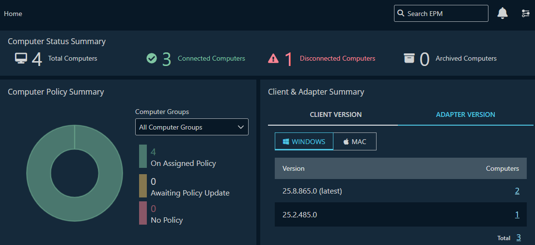 The EPM Windows and Mac home page