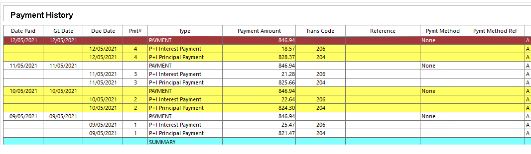 Pulling Payment History