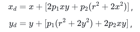 tangential distortion coefficients, camera calibration