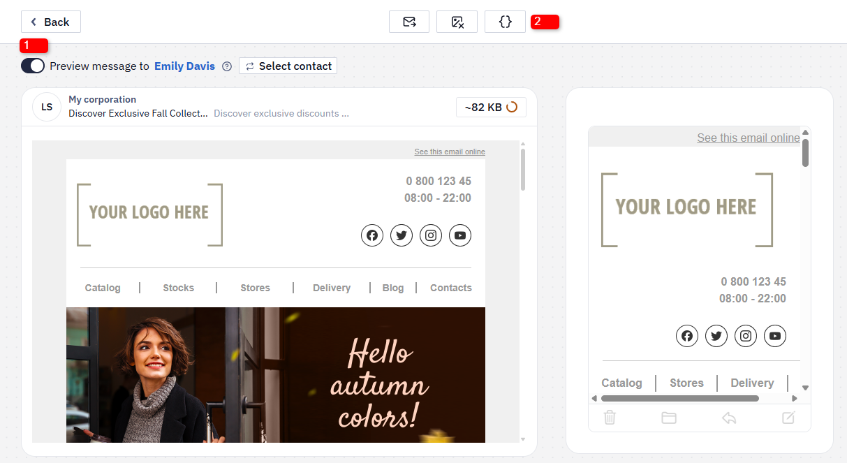 Message includes personalization