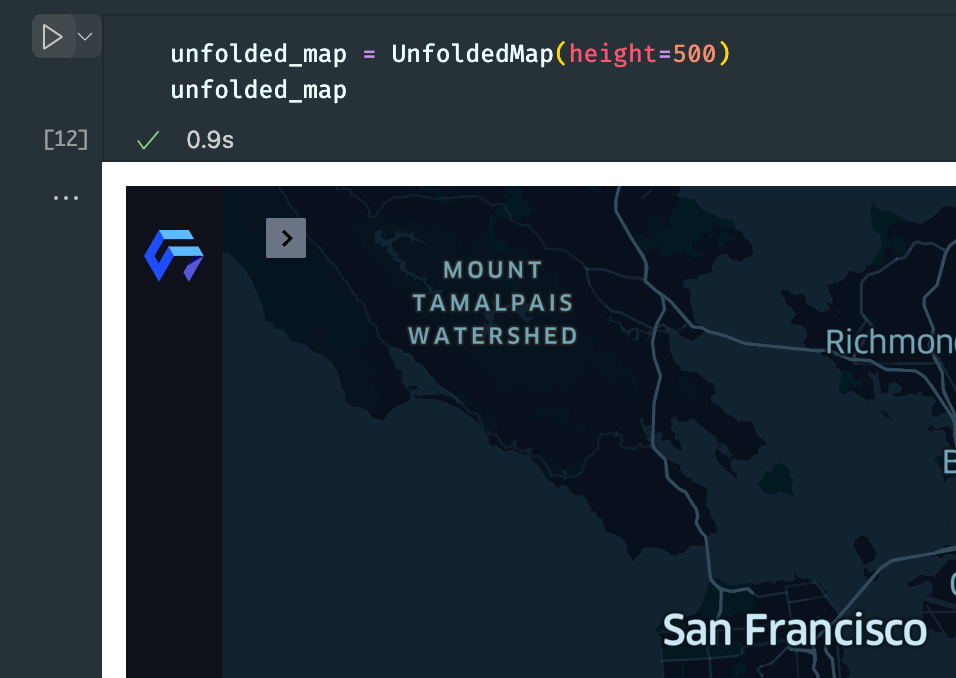 Running a cell in Visual Studio Code Notebooks.