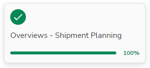 Start overviews within the shipment planning app
