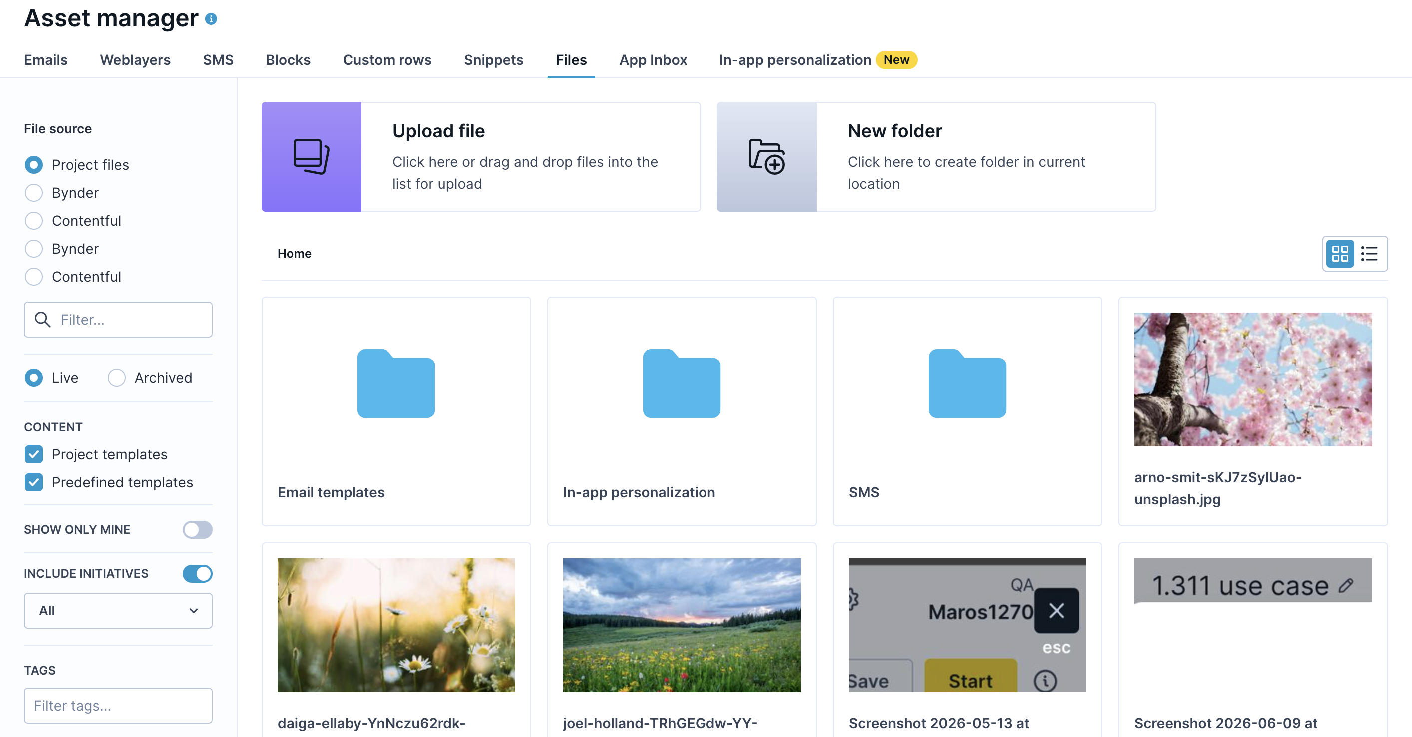 Upload a new file.