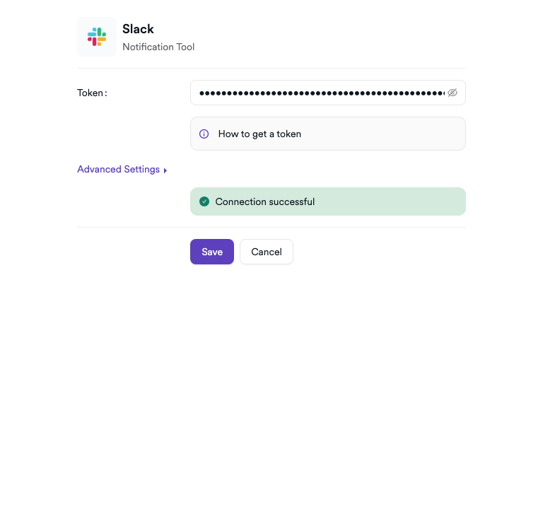Slack settings