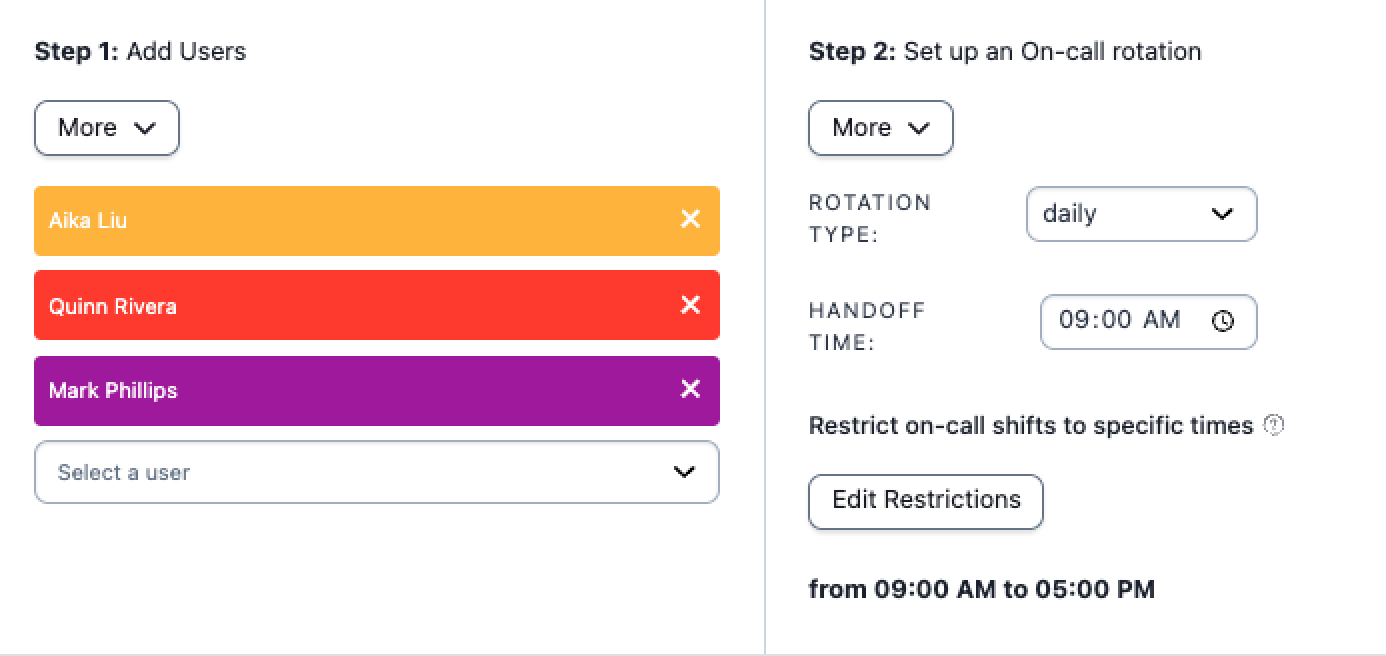 Example 1 configuration