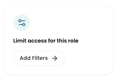 Limited Access Role filter configuration